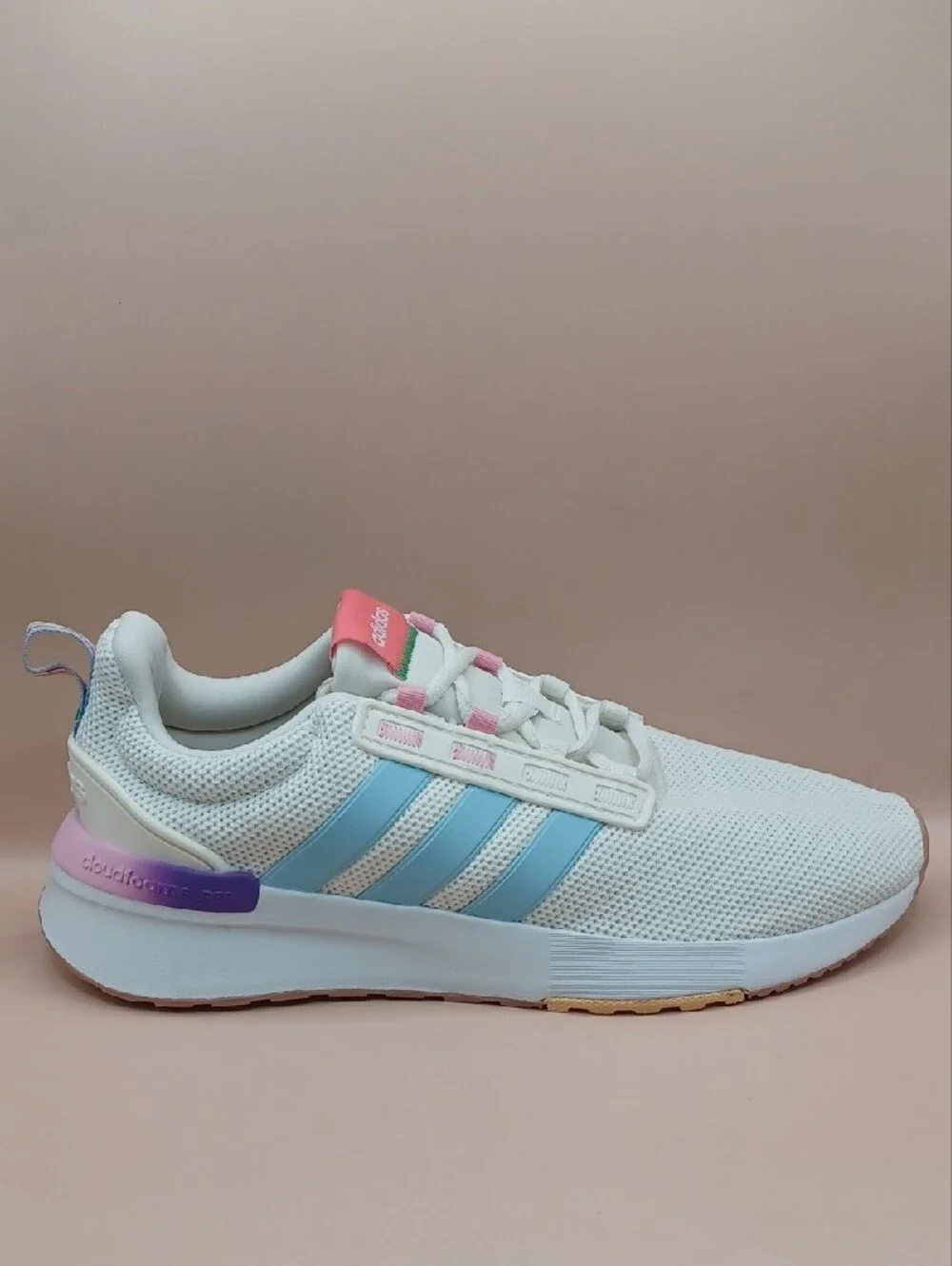 NWOB Adidas Racer TR21 Running Shoes-Cream MultiColor Women Size 9 US GZ1992